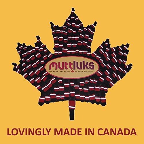 Muttluks Original Fleece-Lined Dog Boots – Warm, Cozy Socks For Dogs, Puppies – Stretchy, Adjustable Pet Booties – Leather Soles, Reflective Straps – 4 Pack – Red, Medium #TOP6