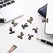 Boao 100 Pieces Mini Metal Clips Hinge Clips for Photos, Maps, Drawings, Art Work, Papers, Price Tag, 0.87 Inch (Cyan Bronze)