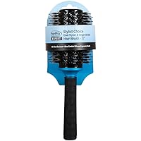 Vista 1 de ForPro Professional Collection Expert Stylist Choice Cepillo de pelo doble de nailon y cerdas veganas, 100% resistente al calor, mango ergonómico