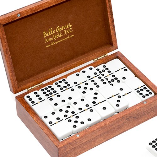 Set Dominoes Double Nine con Caja de Madera Deluxe