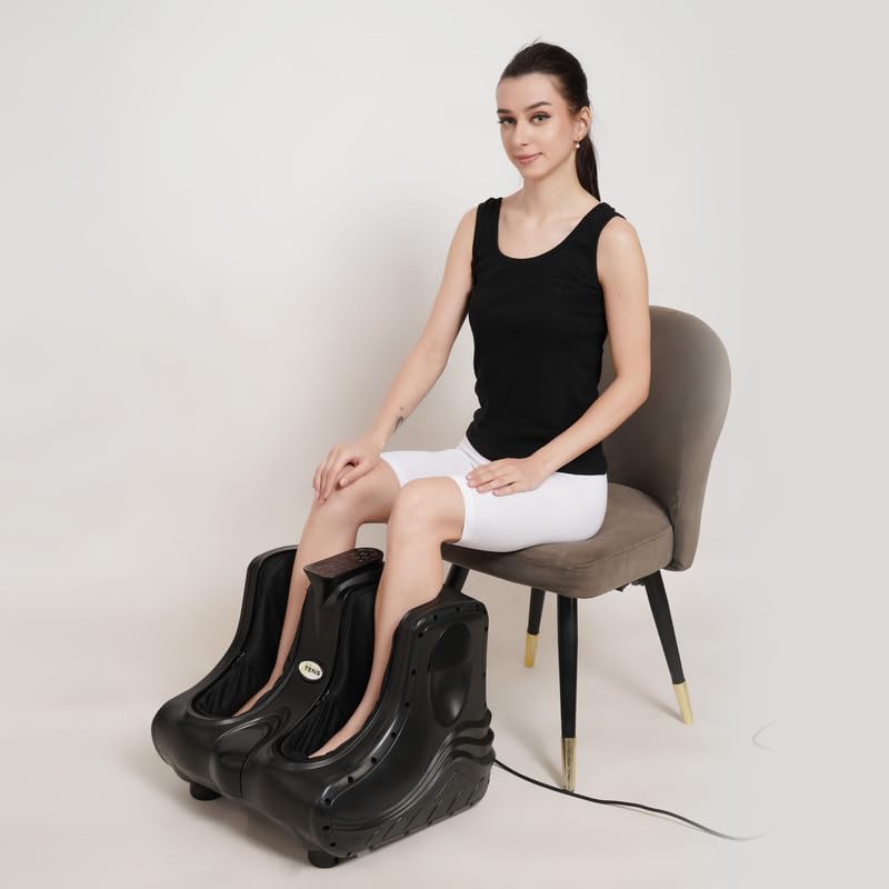 Easy to relieve pain India leg massage machine electric foot and calf for relief from mossagar pain relief feet for martial blood circulation with soothing heat removable cover and digital display (black) Easy to relieve pain India leg massage machine electric foot and calf for relief from mossagar pain relief feet for martial blood circulation with soothing heat removable cover and digital display (black)