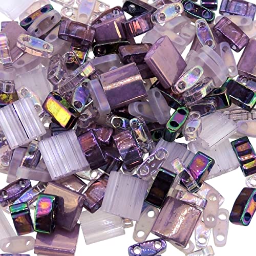 Miyuki Tila Beads 2-Hole Shape Mixes Queens Jewels Mix 7.2 Gram Tube