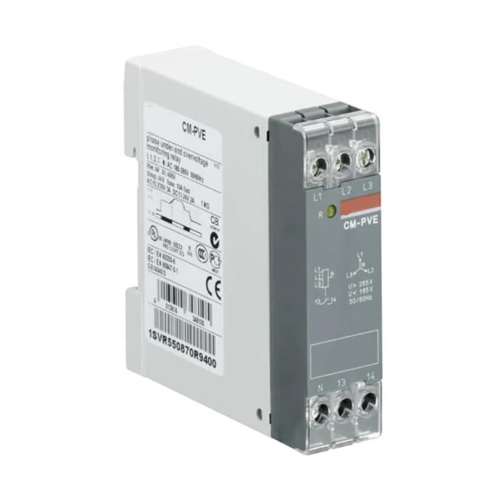 Relais CM-PVE 1no avec Mon Neutre 185-265VAC 1SVR550870R9400 pour armoire électrique industrielle