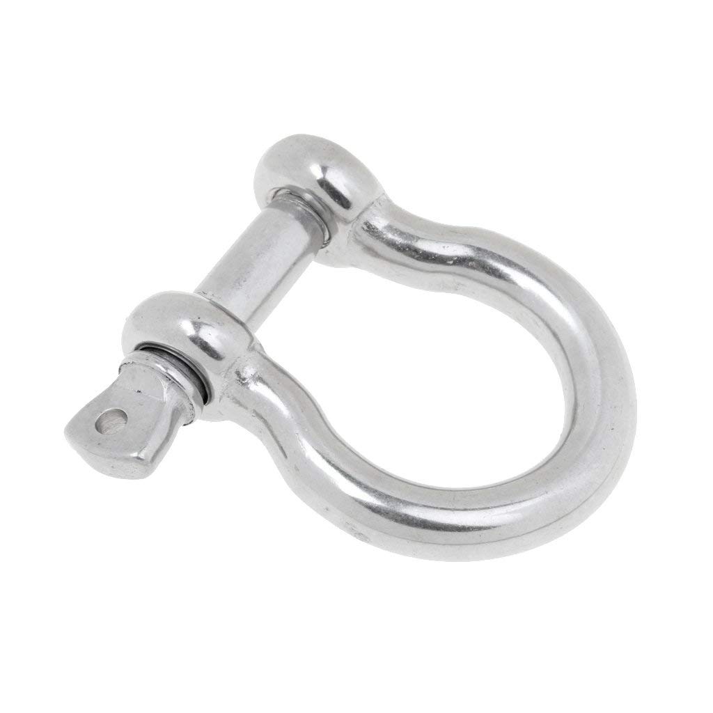 Inzopo Marine Chain Rigging Bow Type Anchor Shackle with Captive Pin for Boat Sailing 304 Stainless Steel - 10mm