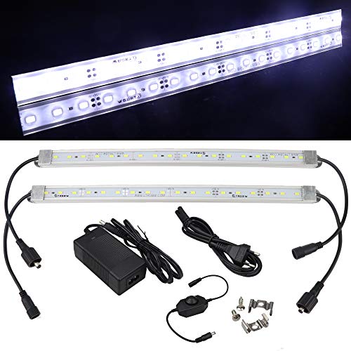 ltrgbw 5730 SMD 12 V 7,2 W 18 LEDs tira LED aluminio Starre Bar Luz Resistente Al Agua IP67 con fuente de intensidad (2 unidades, 30 cm), Kaltes Weiß
