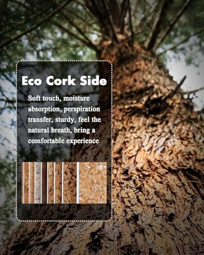Image of YSAGi Eco Cork Desk Pad, Leather Deskpad, Double-Sided Desk Mat,Waterproof Large Mouse Pad, Non-Slip Mouse Mat, Laptop Desk Table Protector, Desk Writing Pad for Office /Home(23.6 inchx13.7 inch,Coffee+Cork)