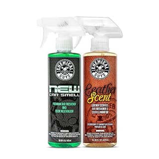 Chemical Guys AIR_300 New Car Scent and Leather Scent Combo Pack, Great for Cars, Trucks, SUVs, RVs & More, 16 fl oz (2 Items)