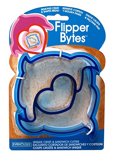 Evriholder Flipper Bytes Kids Lunch Sandwich Slicer, 4-1/4