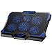 Price comparison product image Laptop Cooling Pad, Gaming Laptop Cooler Pad with 6 Ultra Quiet Powerful Fans, Adjustable height and Speed With Cool Blue LED Lights, Perfect for 12"-17" laptop, Portable Cooler Pad