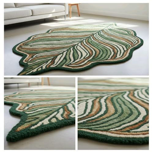 Image of Hand Made Tufted Carpet Premium Wool Abstract Irregular Design Non Slip Area Rug for Living Room Weight- |9 Pound|Size-3x5 Feet (36x60 Inch)