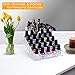 Decozen Makeup Organizer - Vanity Storage for Mothers Day Makeup Brushes, Nail Polish, Lipstick, Mascara, Perfumes, Lip Gloss, Foundation, Jewelry Organizer Home, Room Decor - 25 Slot & 5 Tiers