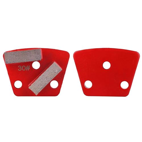 Miniatura 8 de Disco de almohadilla de molienda de piso, 3 piezas de raspador abrasivo de diamante trapezoidal de grano 30 en forma de abanico de 2 dientes,