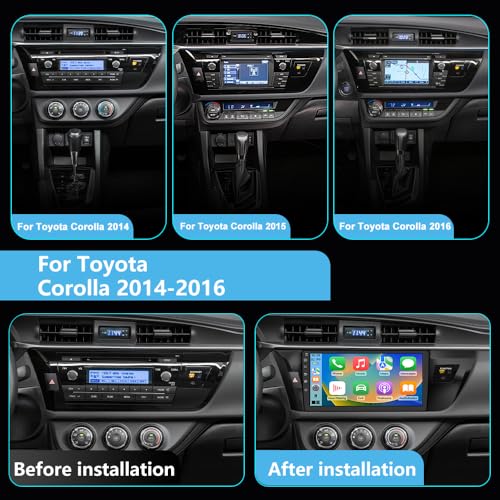 Android 13 Radio para Carro Toyota Corolla 2014-2016 Bluetooth miniatura 2