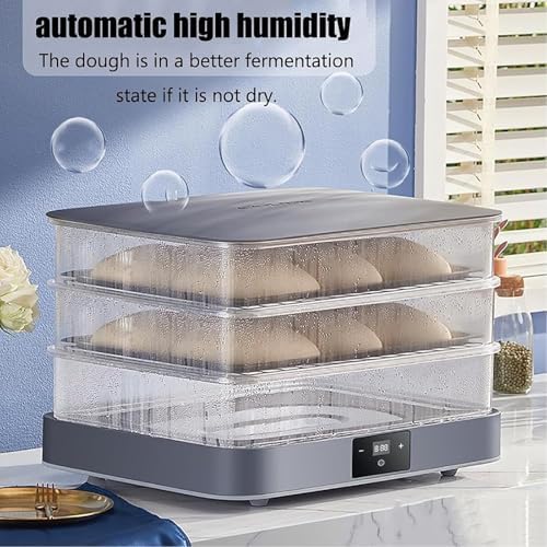 Electric Bread Proofer Machine Automatic Humidity Control, 20-45℃ Temperature Adjustment, Touch Panel, 24-Hour Timer, Ideal for Yogurt Making and Food Warmer
