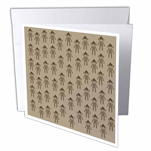 PS���� ? �u���E��Sock Monkeys�L���[�g�����A�[�g ? Greeting cards-6�O���[�e�B���O�J�[�h�����t���iGC _ 178976 _ 1 )
