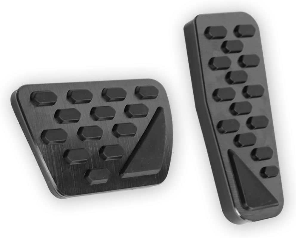 LEXLEY 2PCS Anti-Slip Aluminum Brake Gas Pedal Pads,Auto No Drilling Accelerator Pedal Covers Only for Jeep 2018-2026 Wrangler JL/JLU,2020 2021 2022 2023 2024 2026 Gladiator JT-Black