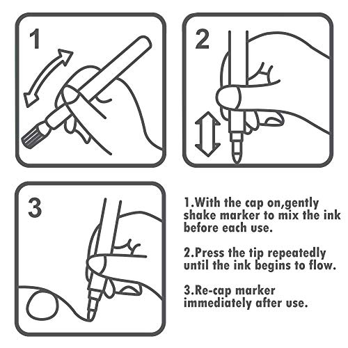 TWOHANDS Outline Markers,Glitter Paint Pens,Metallic Markers,8 Assorted Colors,Great for writing and drawing lines on Paper,Posters,Greeting and Gift Cards (1 PACK) 2005 - Thumbnail 3