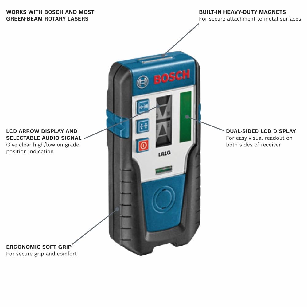 Bosch LR1G Laser Receiver - Green Beam Detector -2