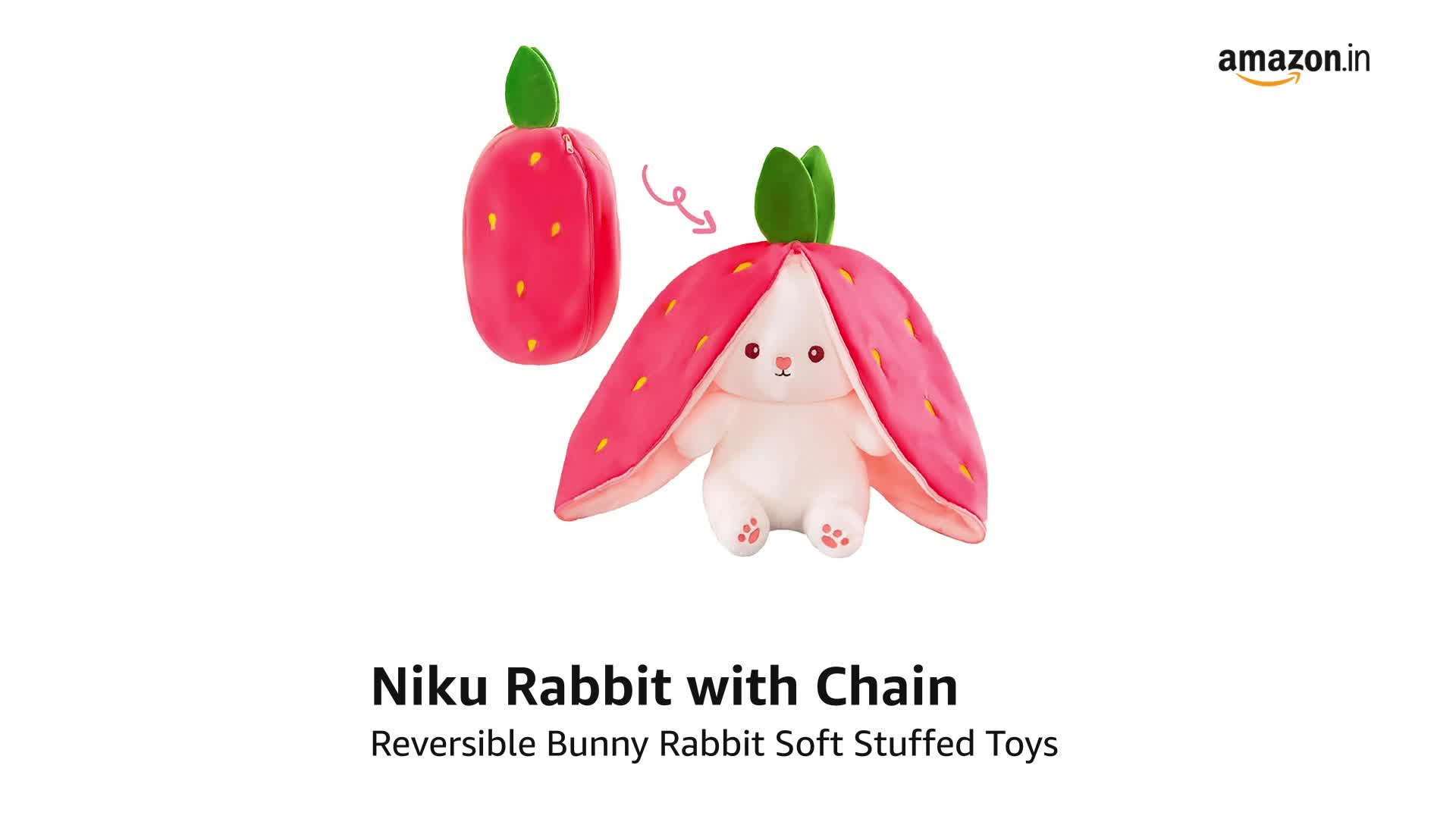 Buy Niku Rabbit with Chain Reversible Bunny Rabbit Soft Stuffed