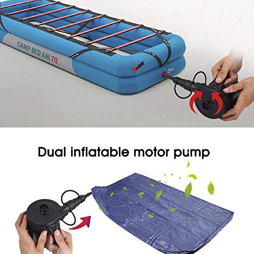 Sanipoe Battery Powered Air Mattress Pump, Electric Quick-Fill Blower Portable Inflator Deflator For Inflatables Raft Bed Boat Pool Toy, Black #TOP2