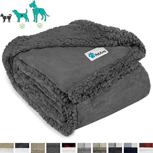 PetAmi Dog Blanket, Sherpa Dog Blanket | Plush, Reversible, Warm Pet Blanket