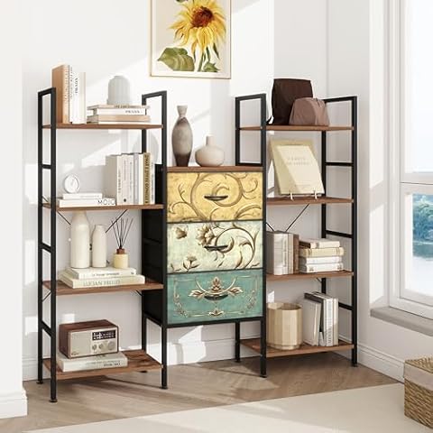 Tohomeor Triple Wide Industrial Bookshelf Cover