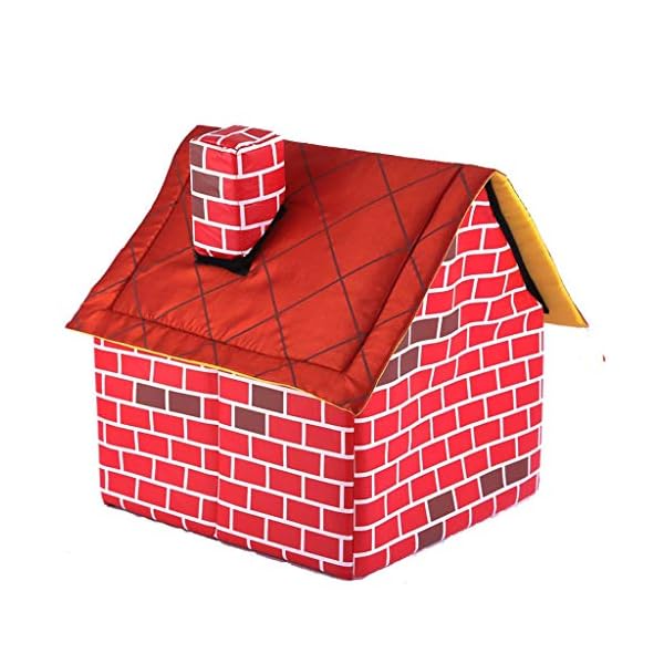 for-Dog-House-for-Cave-Pet-Dog-Tent-with-Cushion-Washable-Dog-Igloo-Bed-for-Small-to-Large-for-Large-Dog-Kennel Red Dog House For Small Pets