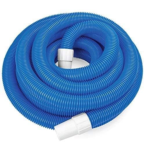 PIKES POOL 15 MTR Swimming Pool Heavy Duty In-Ground Pool Flexible Vacuum Hose with Swivel Cuff, Swimming Pool Suction Pipe 49 feet by 1-1/2 inc, Blue