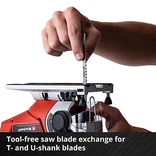 Einhell Power X-Change 18V Cordless Jigsaw With Angle Adjustment - Battery Powered Electric Saw To Cut Wood, Plastic and Metal - TE-JS 18/80 Li Jig-Saw Tool (Battery Not Included) 4 Einhell Power X-Change 18V Cordless Jigsaw With Angle Adjustment - Battery Powered Electric Saw To Cut Wood, Plastic and Metal - TE-JS 18/80 Li Jig-Saw Tool (Battery Not Included) - Image 4