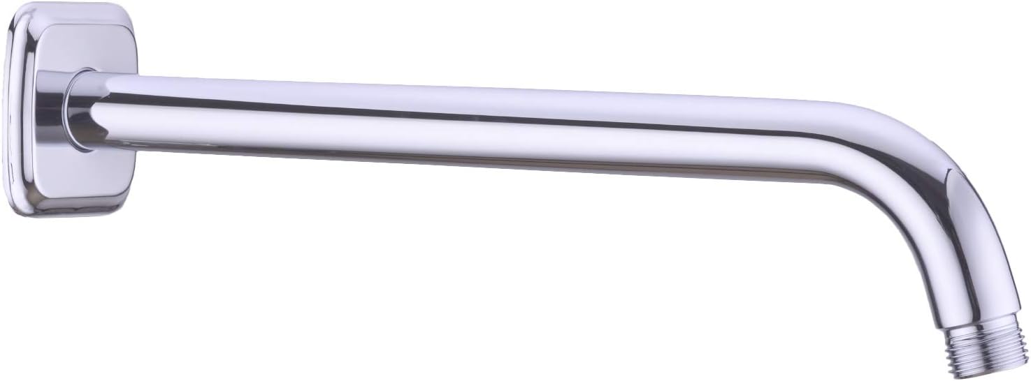 TRUSTMI 12 Inch Shower Arm with Flange, Stainless Steel Rainfall Shower