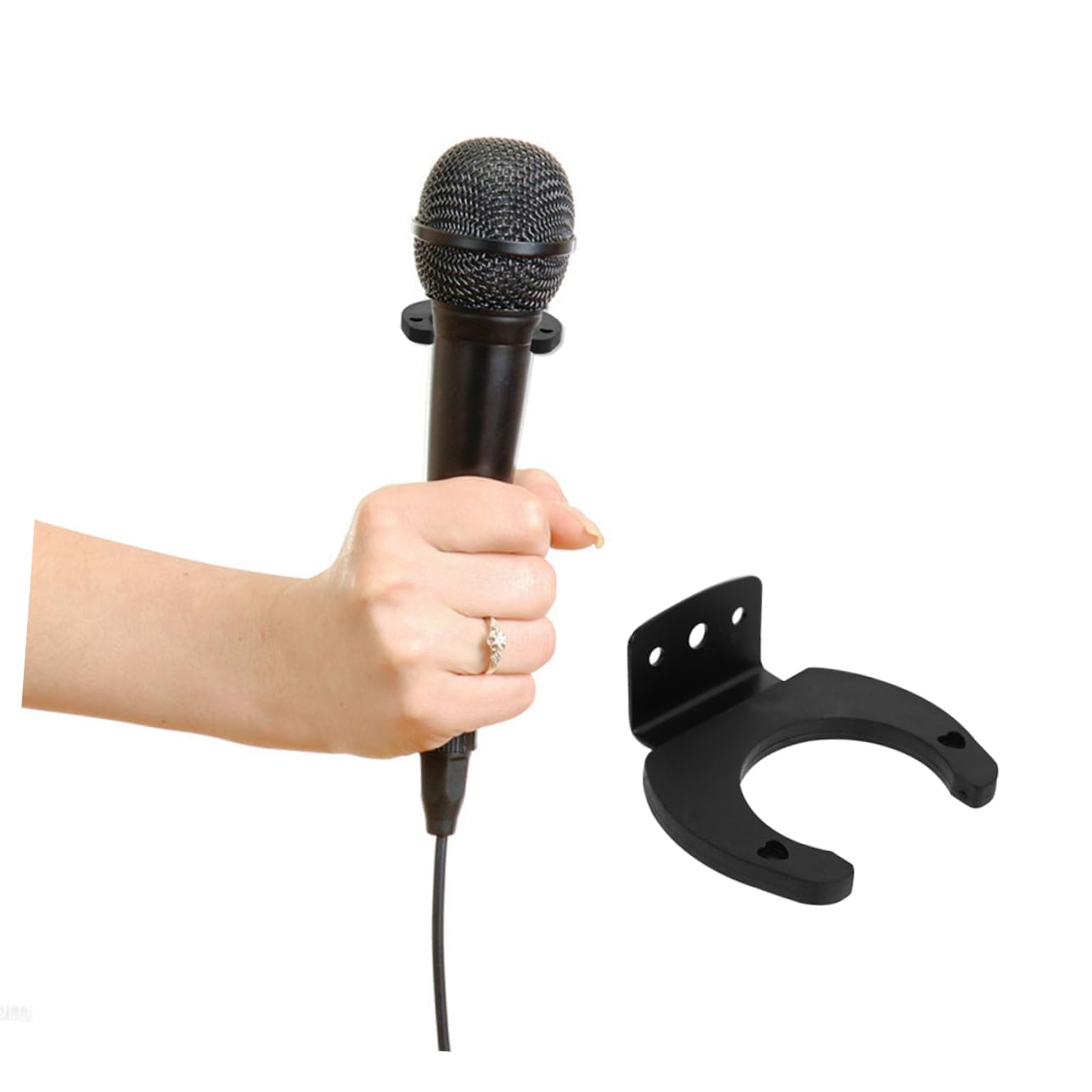 Levemolo Mic Wall Hook Universal Microphone Rack Clamp Microphone Hanger Holder for Ktv Supply