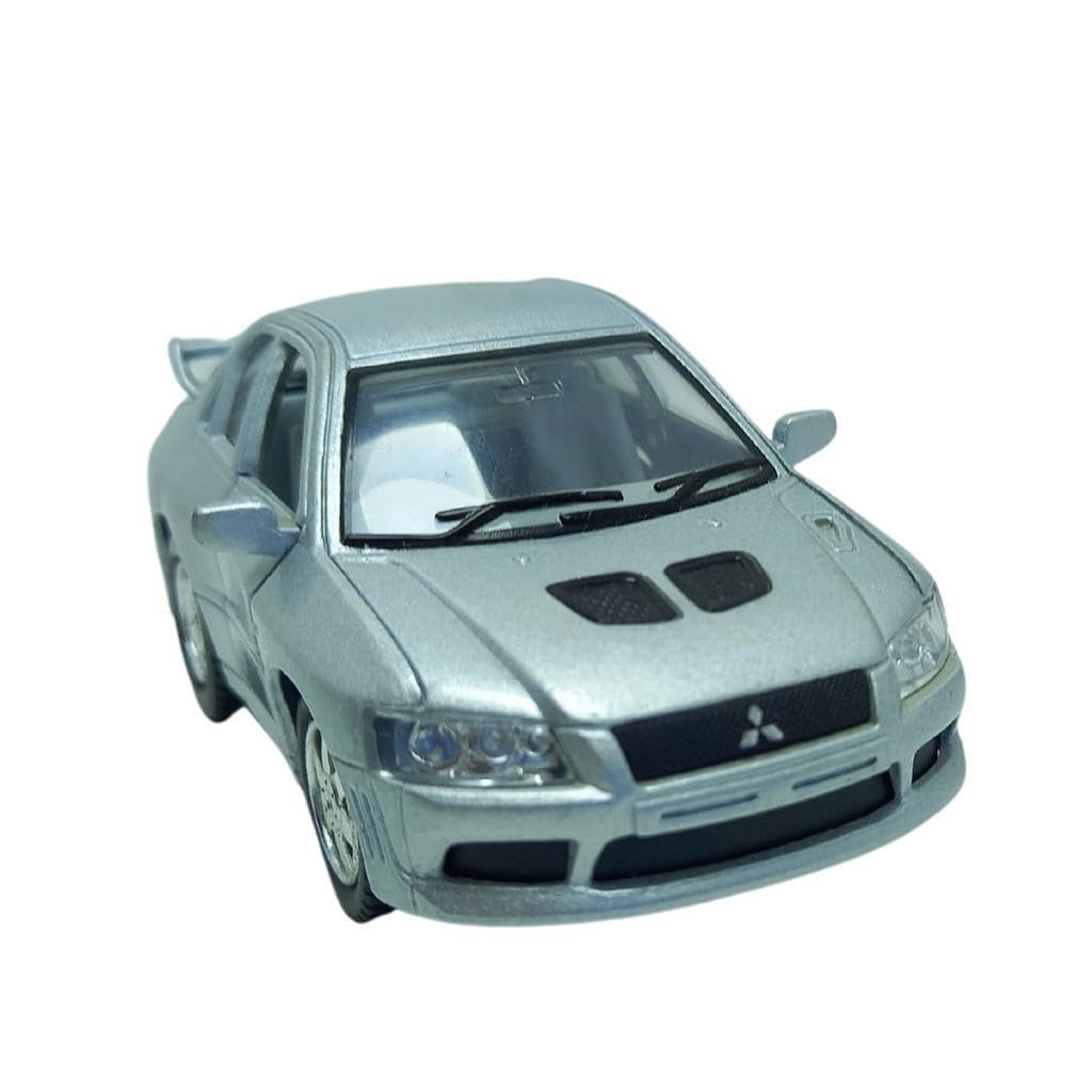 10 cm. Çek Bırak Gri Mıtsubıshı Evolution Diecast Araba