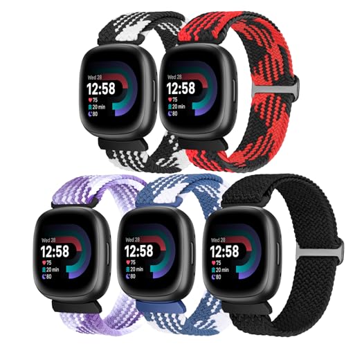 Pack 5 correas solo loop nylon compatibles con Fitbit miniatura 1