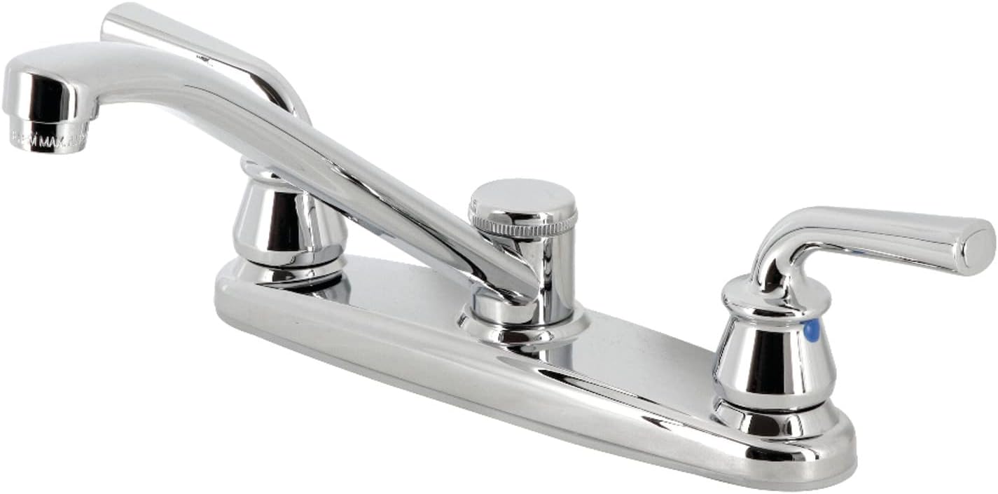 Kingston Brass KB271RXL Restoration 8-Inch Centerset Kitchen Faucet, Polished Chrome, 13.88 x 7.63 x 5.5