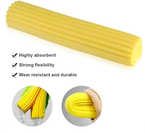Miniatura 7 de Trapeadores de esponja para limpieza de suelos, repuestos de cabezal de fregona de PVA, repuesto de rodillo súper absorbente para herramienta de