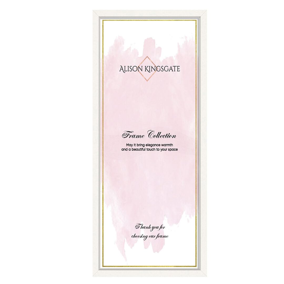 Alison Kingsgate Thin White Picture Frame for Photos & Posters - 26X12