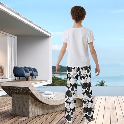 visesunny Boys' Pants Funny Pattern Loose Jogger Pants Loungerwear Soft Long Bottoms Trousers Sweatpants with Pockets S-XL3