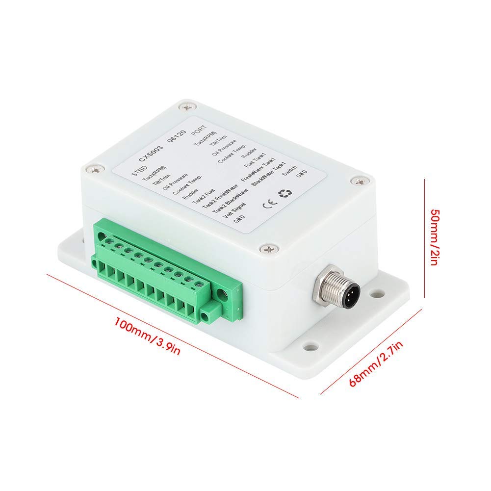 Convertitore NMEA2000 per yacht barca, scatola convertitore impermeabile IP67 9‑32 V Converti sensore singolo in NMEA2000