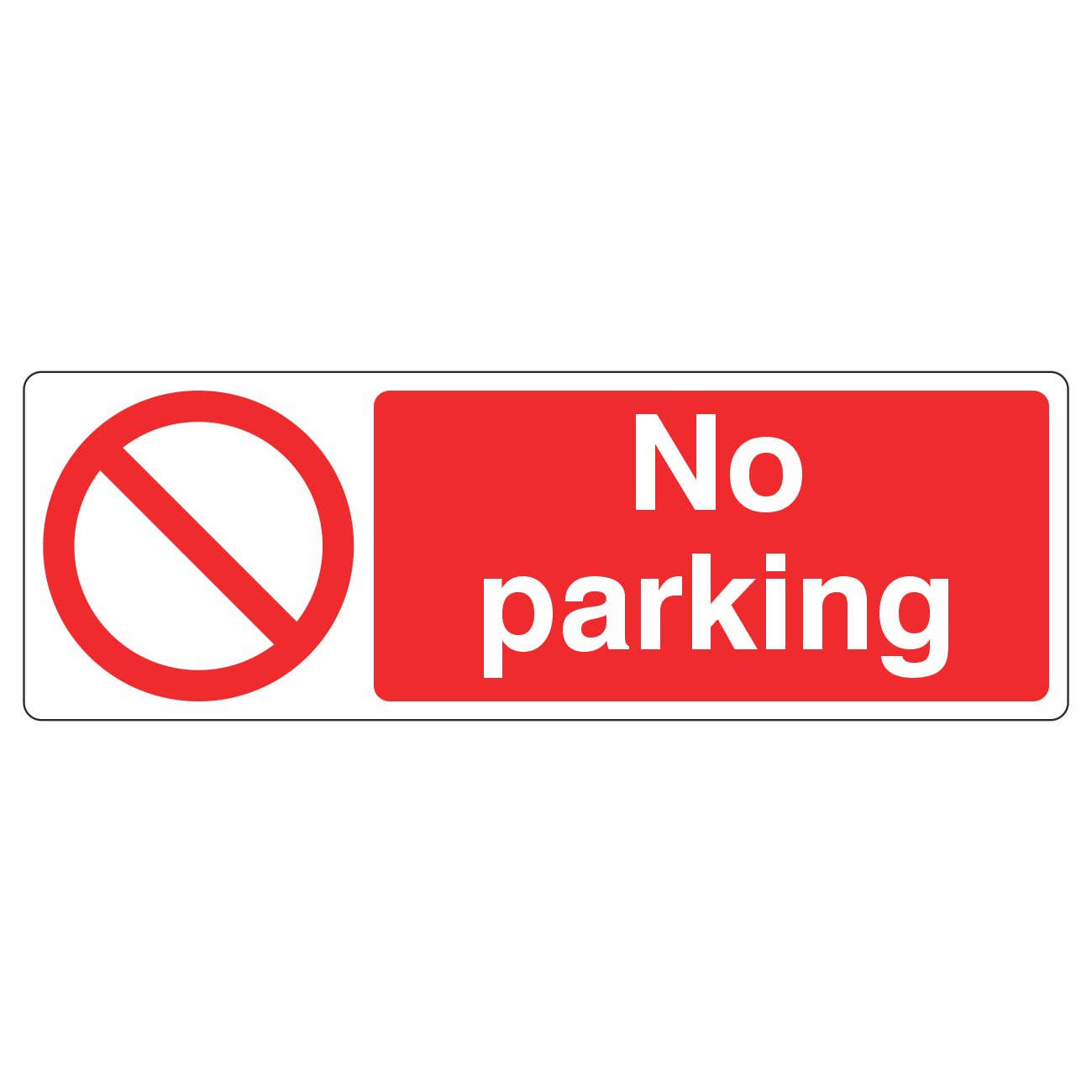 Lasting Impressions (Signs) Limited Red 300Mmx100mm No Parking Sign Self Adhesive