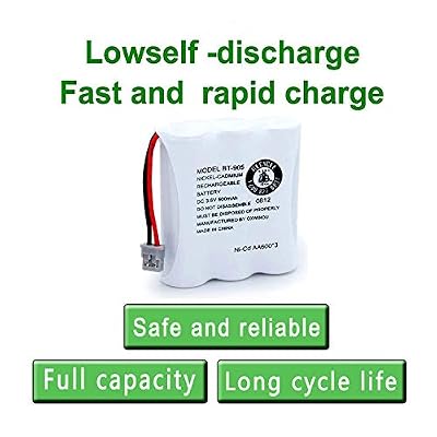 BT-905 BT905 Rechargeable Cordless Handset Phone Battery Compatible with for BBTY0663001 BBTY-0444001 BP-800 BP-905 BT-1006 3.6v 600mAh Ni-CD (2-Pack BT905)