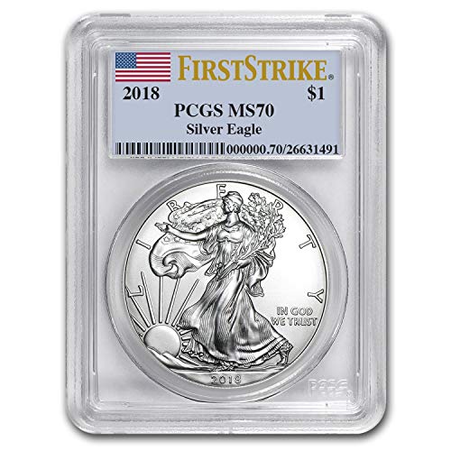 2018 No Mint Mark AMERICAN SILVER EAGLE FIRST STRIKE Dollar PCGS...