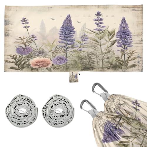 Haskirky Lavender Camping Hammock, Single Portable Hammocks with Tree Straps & Attached Carry Bag, 330Lbs Capacity Perfect for Outside Indoor Hiking Beach Backpack Travel