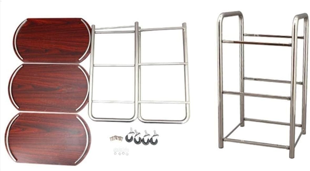 Storage Cart for Variety Applications Mobile Storage Rack Trolley 3 Tier Kitchen Serving Trolley Large Shelves with Wheel Wine Cart Tea Cart Dining Cart Bathroom Kitchen-6L9JStNQ