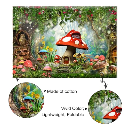 Mocsicka 7x5ft fondo bosque encantado fiesta miniatura 4