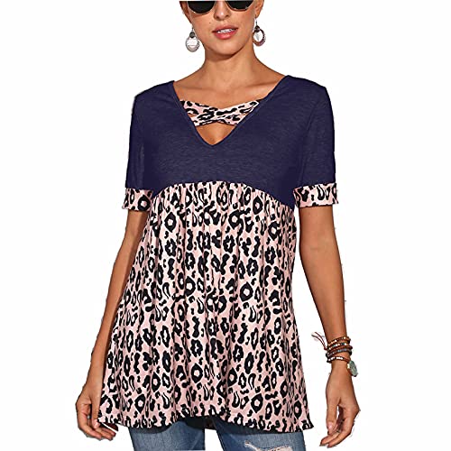 BBTRE T-shirt de maternité à manches courtes pour femme Imprimé léopard, #2, S Cover
