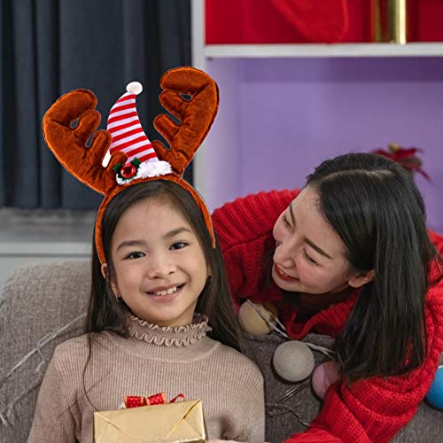STOBOK 2 PeÃ§as de Chifres de Veado Tiara de Rena de Natal Tiara de Rena de Natal Orelhas de Tiara A