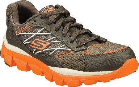Skechers Boys' GOrun Ride 2 Innate,Charcoal/Orange,US 2.5 M