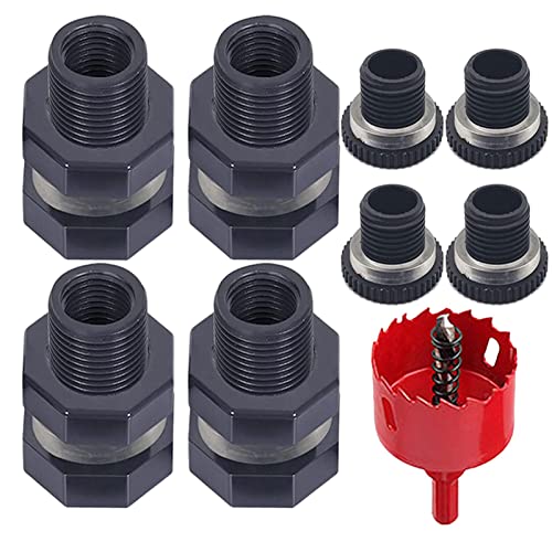 smashing Rain Barrel Spigot Kit | PVC Pipe Connector Bulkhead Fitting Plugs | Leakproof Accessory for Water Tank Gallon Drain Bucket, Ponds, Tanks, Aquariums, Bathtubs