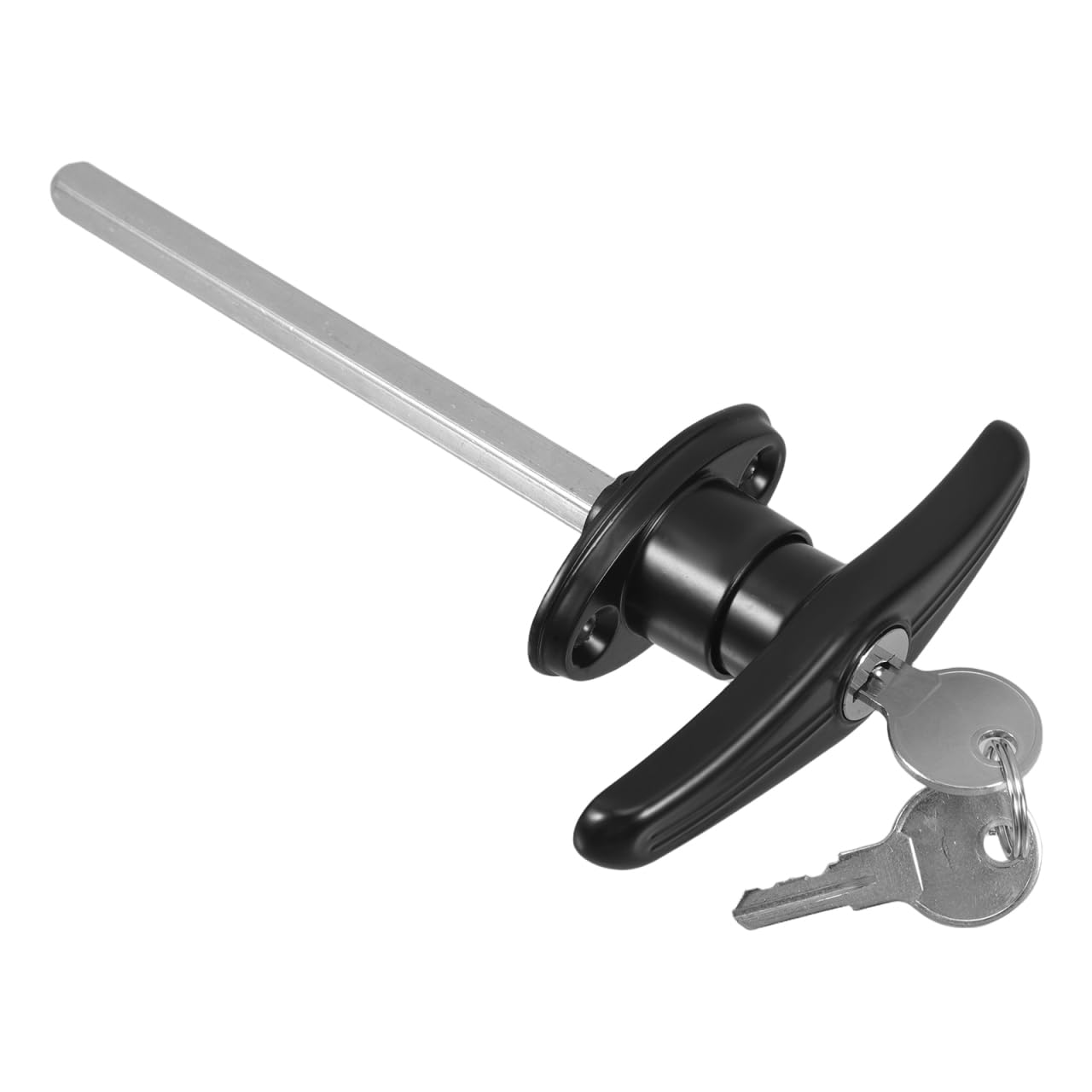 Serrure de Porte de Garage T-handle avec Clé de Zinc Poignée de Verrouillage pour Bâtiments Extérieurs
