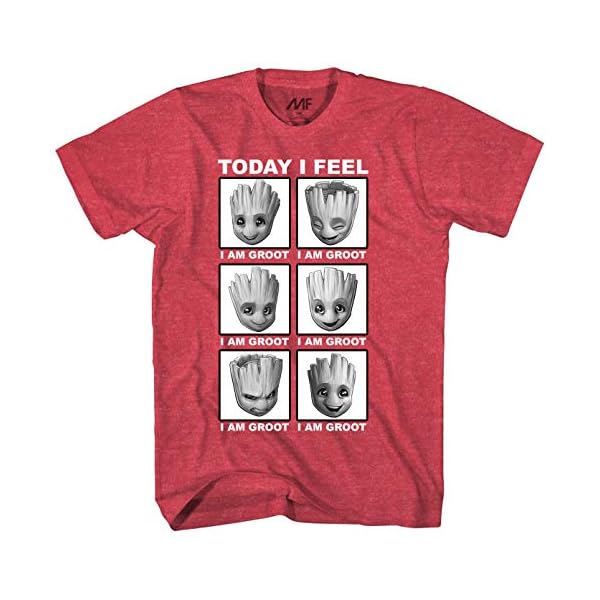 Marvel Men's Guardians of The Galaxy Groot Today I Feel Adult T-Shirt Tee